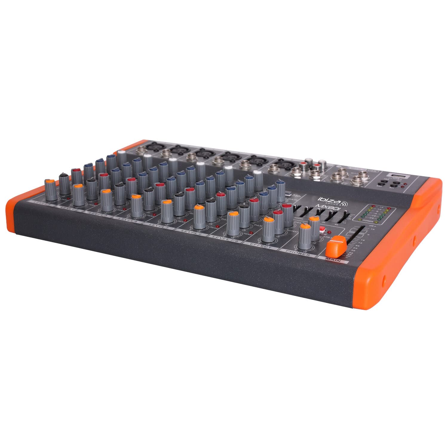 MX801 Table de Mixage Musique 8 USB Noir
