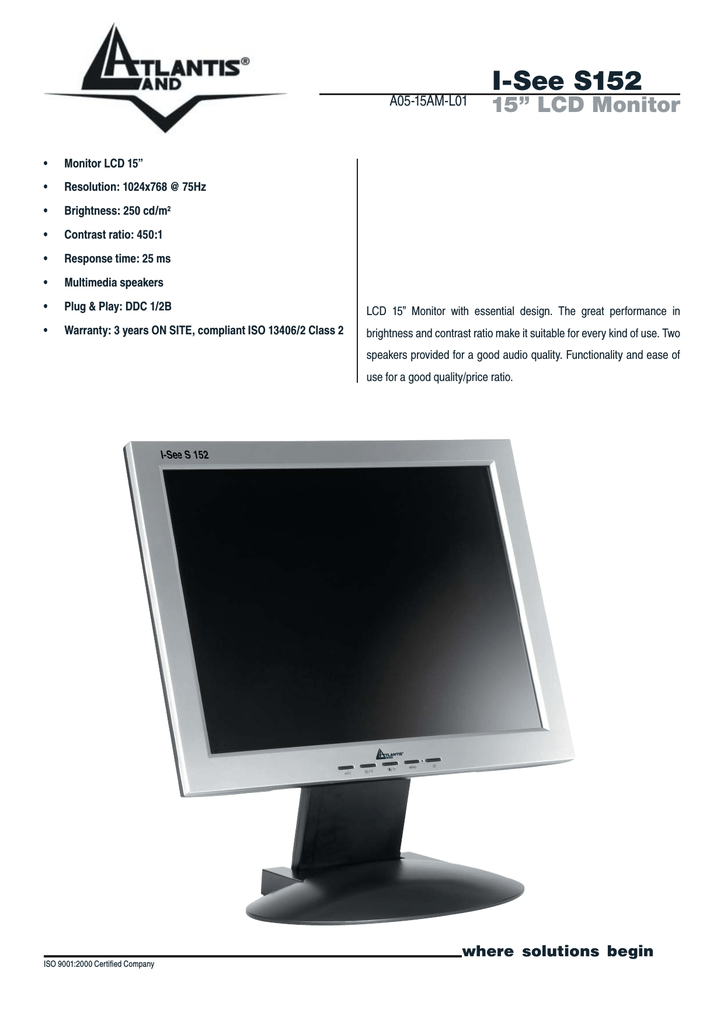 I-See S150 LCD Monitor A05-15AM-C01