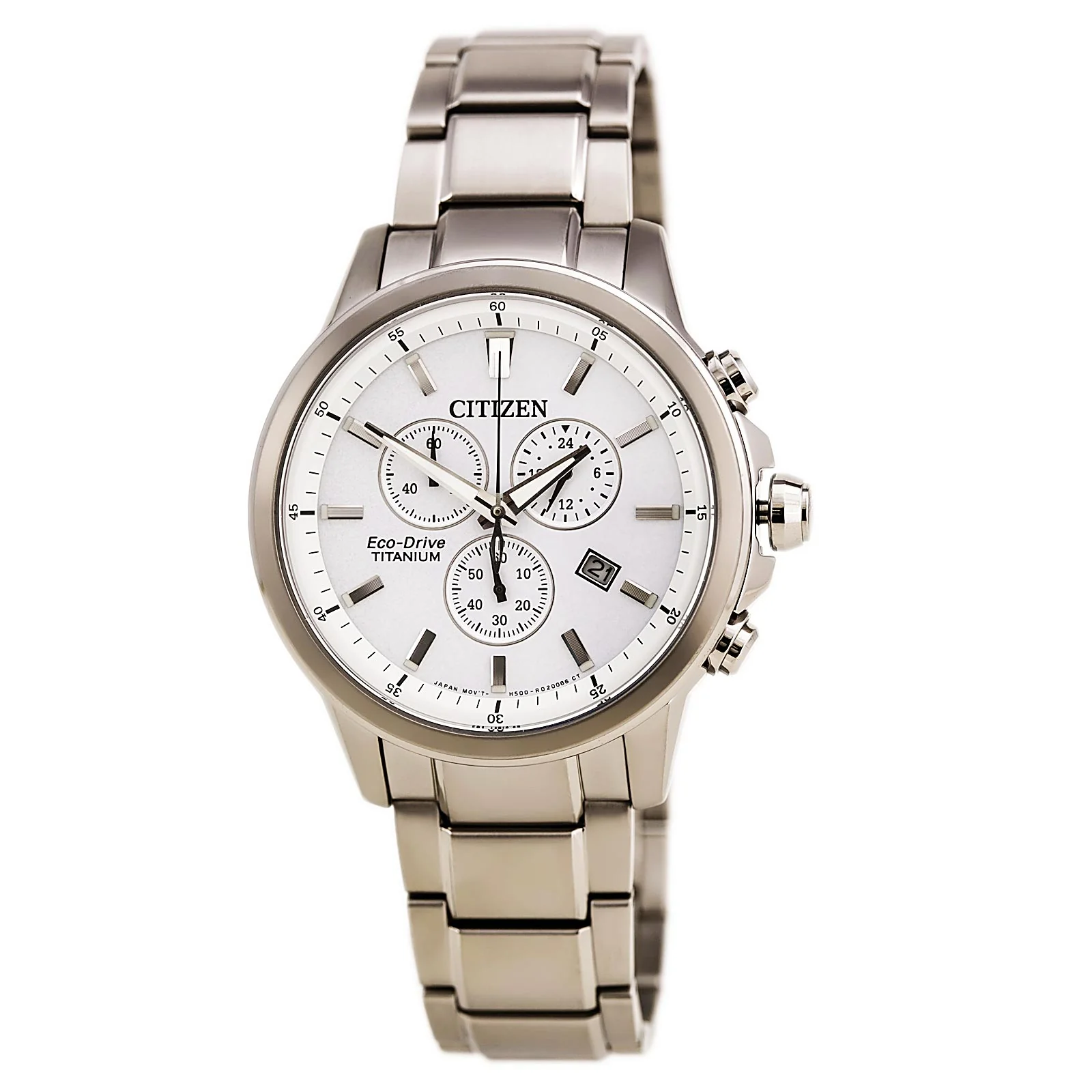 Eco-Drive Men's Stainless Steel Chronograph Watch