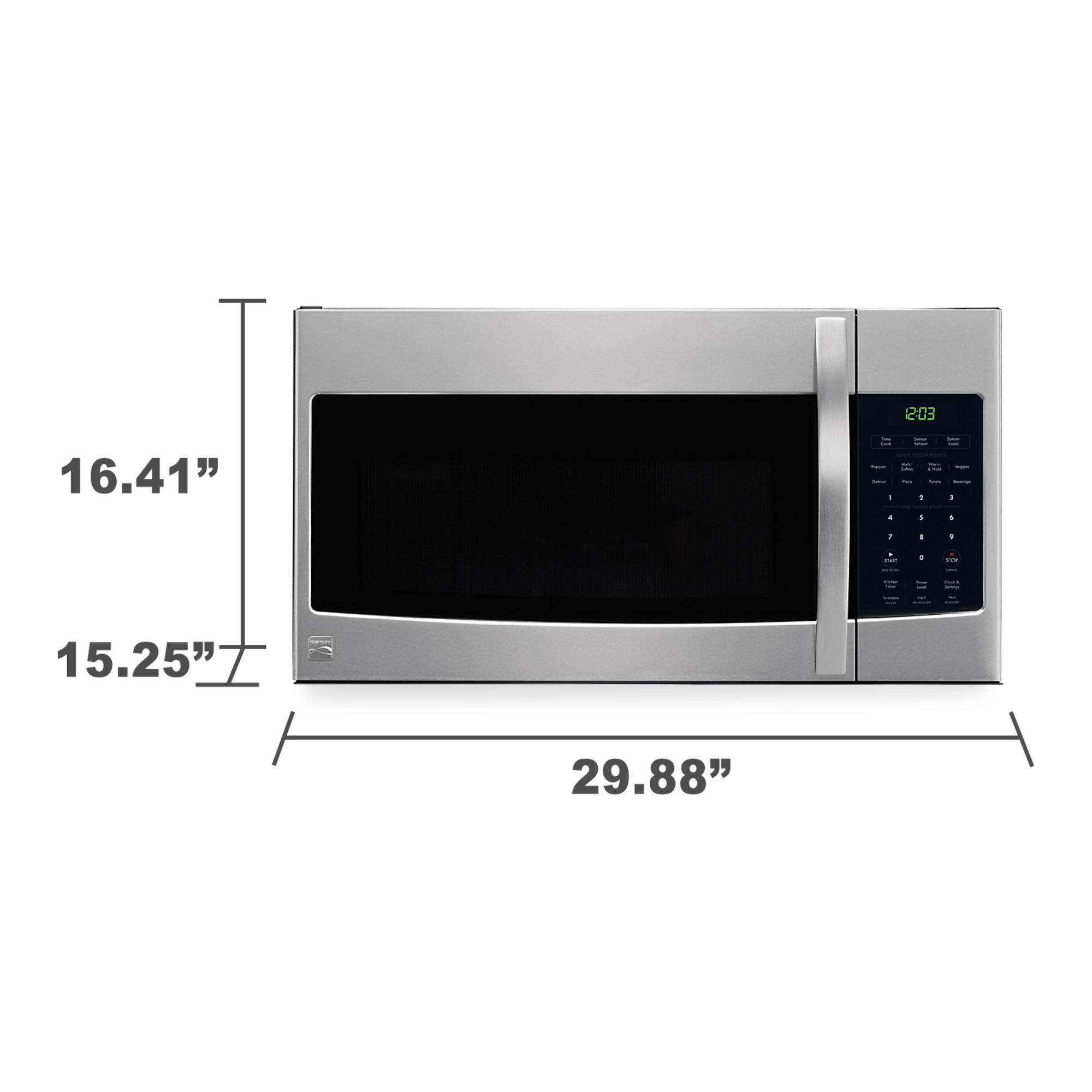 1.6 cu ft Over-the-Range Microwave