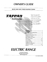 Tappan Millennia TEF352CHT Owner's manual