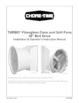 Chore-TimeMV1680F 36-Inch Belt Drive TURBO® Fiberglass Cone and Grill Fans