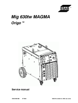 ESAB Mig 630t Magma - Origo™ Mig 630tw Magma Användarmanual