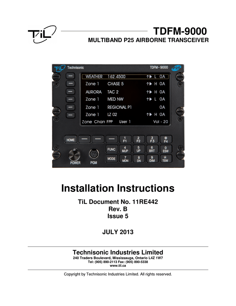 RC 9000 Users operating instructions