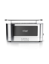 Russell HobbsTRL9300BKR 2-Slice Stainless Steel Long Toaster | Black Glass Accent