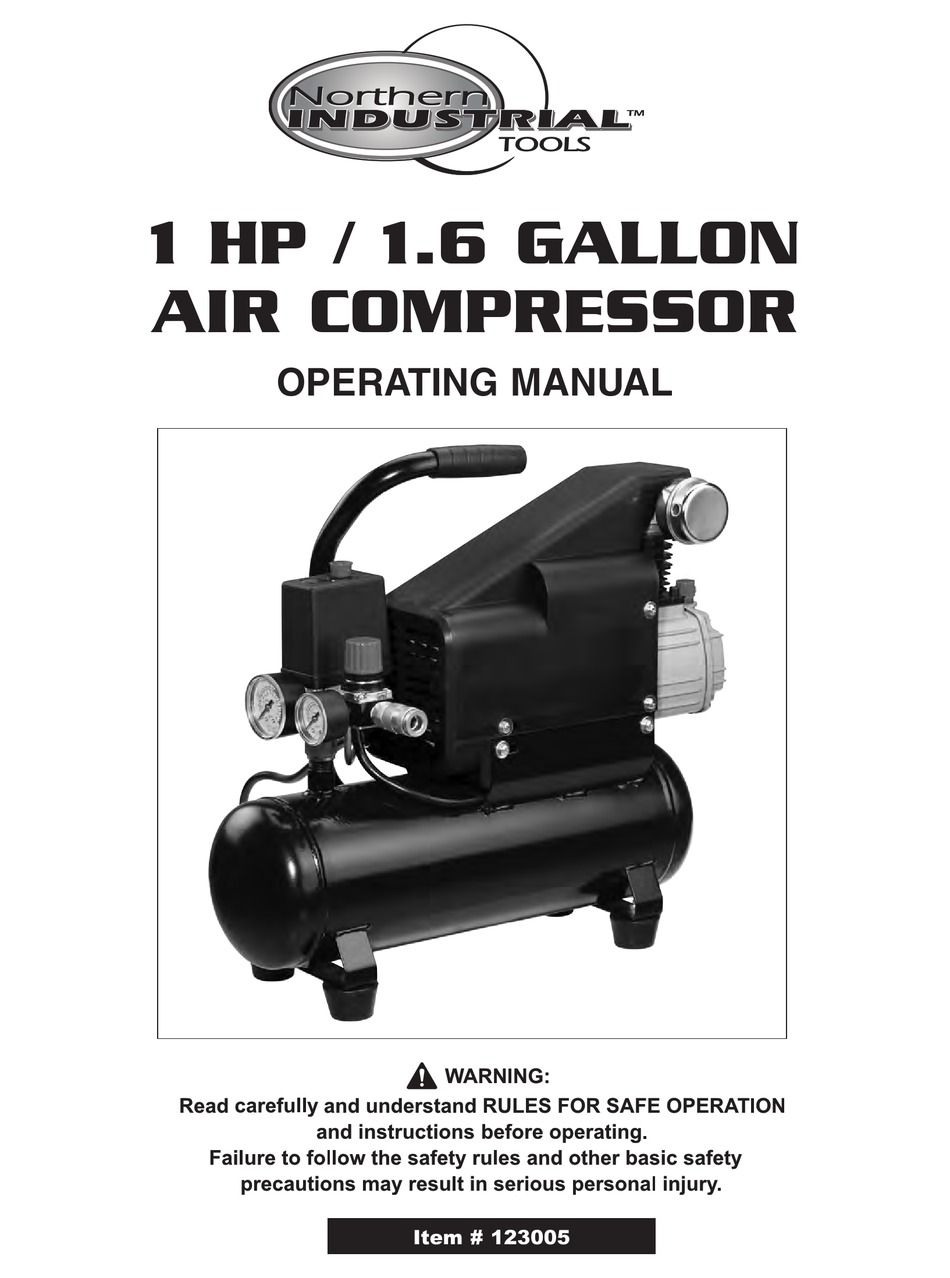 1 HP / 1.6 GALLON AIR COMPRESSOR