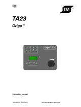 ESAB TA23 Origo™ Manual de usuario