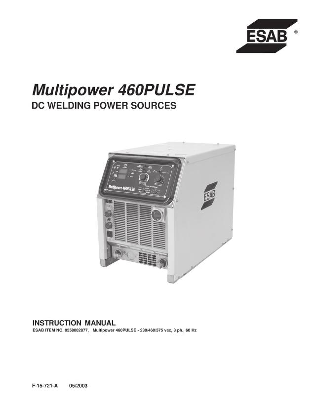 MultiPower 460 Pulse DC Welding Power Source (Shipyard Model)
