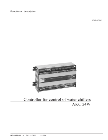 Controller type AKC 24W for control of water chillers vers. 4.4x