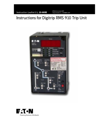 IL8700C39-04: Digitrip RMS and Optim trip units