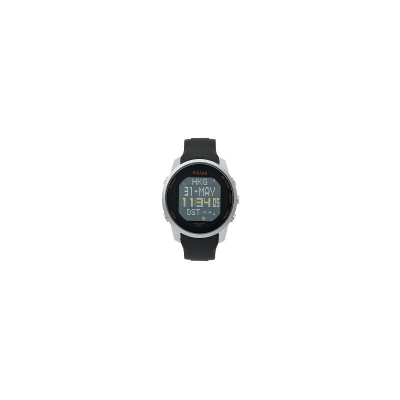 Men's Black Silicone Strap Digital Watch