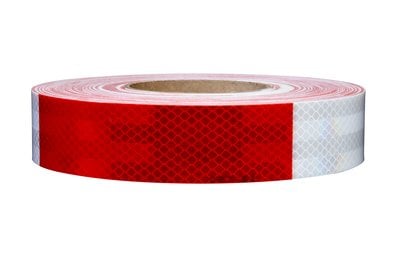 Diamond Grade™ Conspicuity Markings 983-32, Red/White, 25000781, Wabash Logo, Kiss-cut every 18 in, 2 in x 50 yd