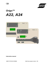 ESAB A22, A24 Origo™ Руководство пользователя