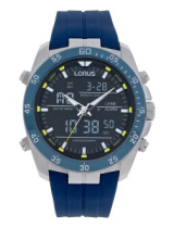 LorusMen's Chronograph Blue Silicon Strap Watch