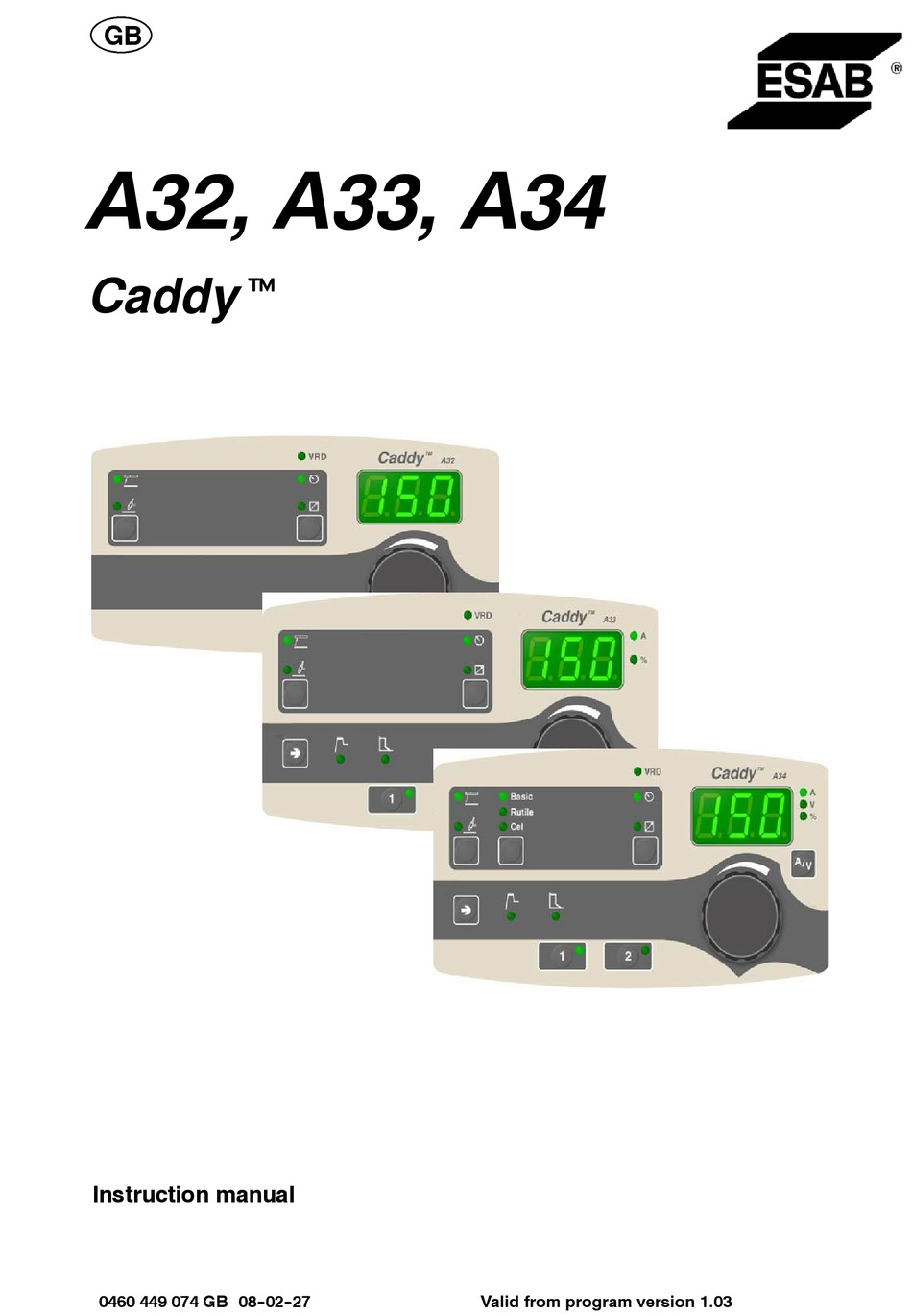 A32, A33, A34 Caddy®
