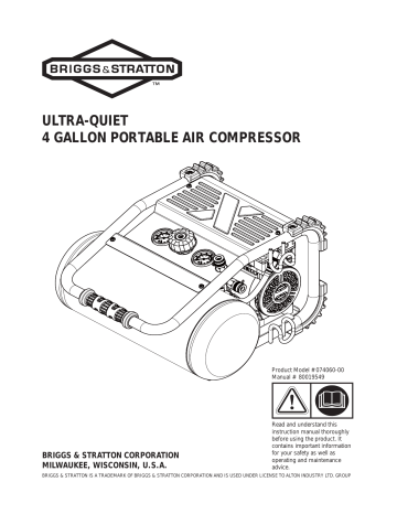AIR COMPRESSOR, 2-GALLON PORTABLE