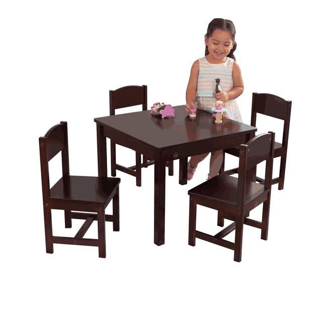 Farmhouse Table & 4 Chairs - Espresso