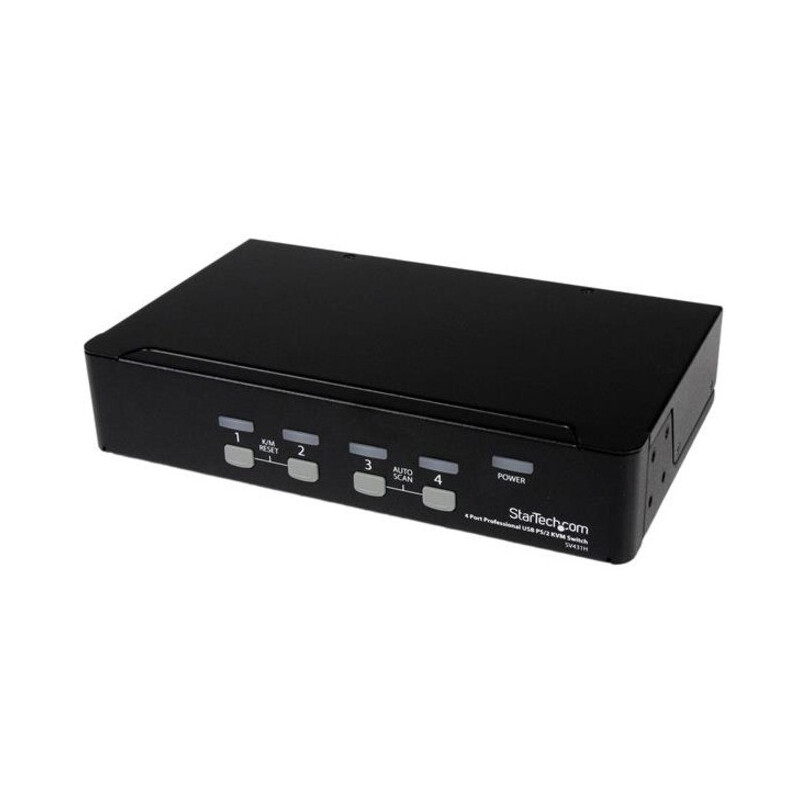 4 Port Multi-platform PS2+USB StarView KVM Switch for PC/Mac
