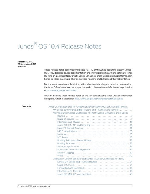 JUNOS OS 10.4