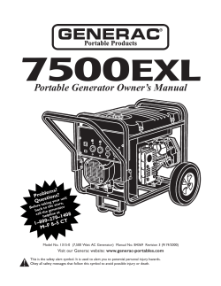 7500EXL Rated watt Extended Life Generator
