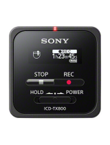 Sony ICD-TX800 Omaniku manuaal