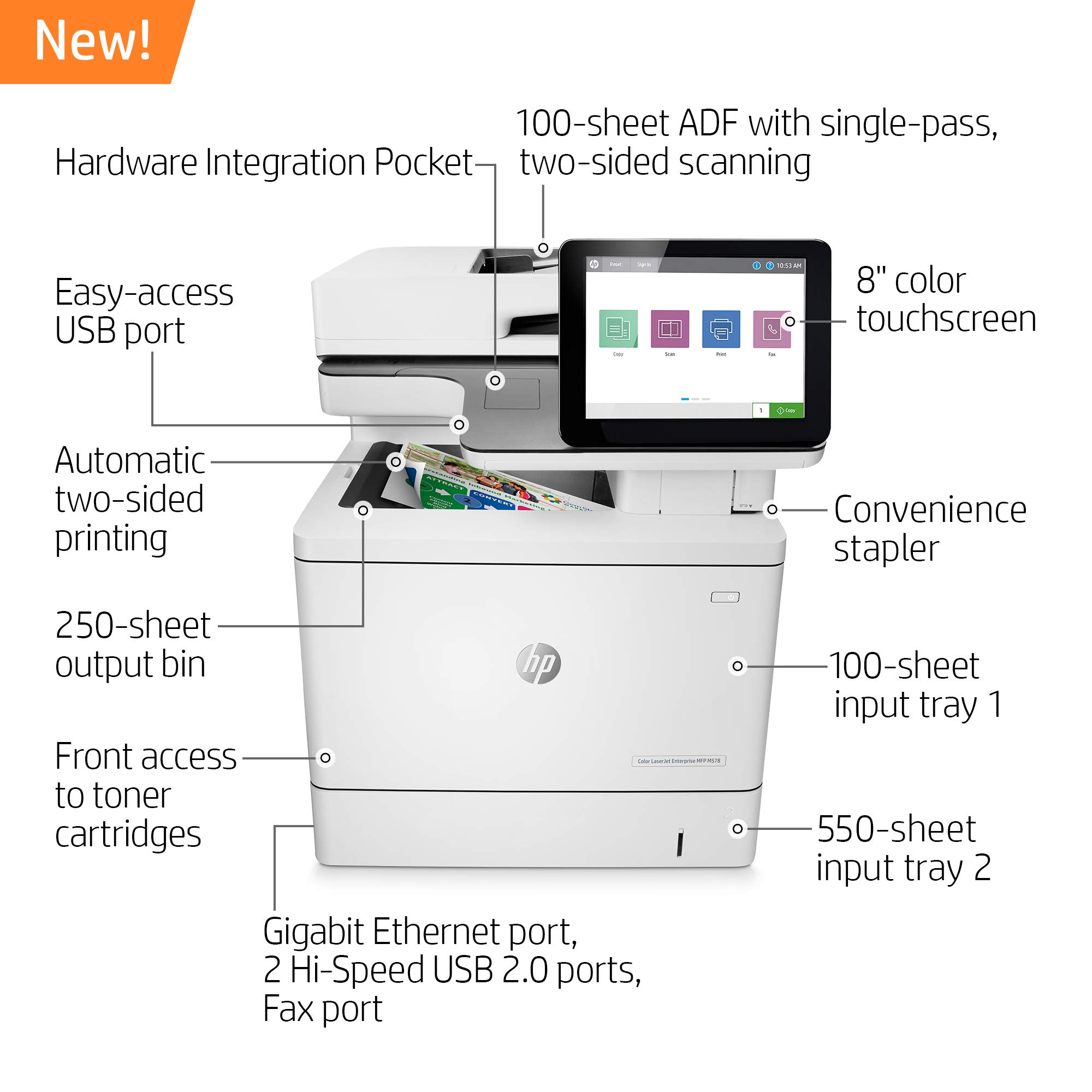 Color LaserJet Enterprise MFP M578 Printer series