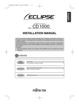 Eclipse - Fujitsu Ten CD1000 User manual