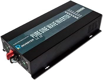 WZRELB 2500 watt 12V Pure Sine Wave Inverter, Automotive Car Power Inverter,Dual 120V AC outlets, DC to AC,Best Back Up Power Supply for RV,Home,Office