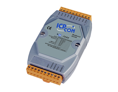 M-7002 - Data Acquisition Module with Analog Input, Digital Input and Relay Output, communicable over RS-485 and Modbus RTU.