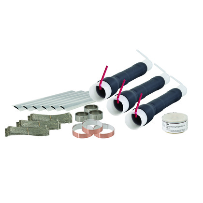 Cold Shrink QT-III 3/C Termination Kit 7685-S-8-3W, Tape/Wire/UniShield®, 5-35 kV, Insulation OD 1.18-1.52 in, 3/kit