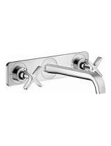 Axor36115001 Wall-Mounted Widespread Faucet Trim with Base Plate, 1.2 GPM