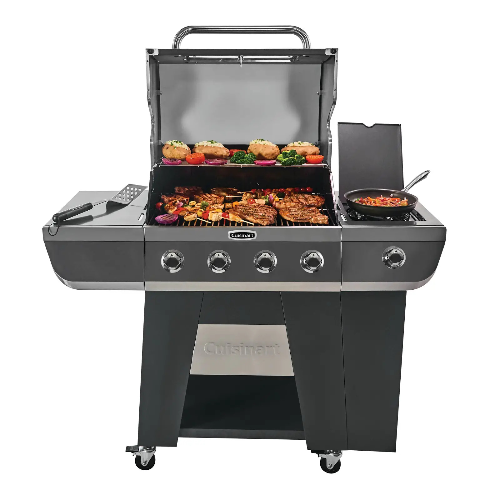3-in-1 Stainless 5 Burner Gas Grill [GAS9556AS, GAS9556ASO]