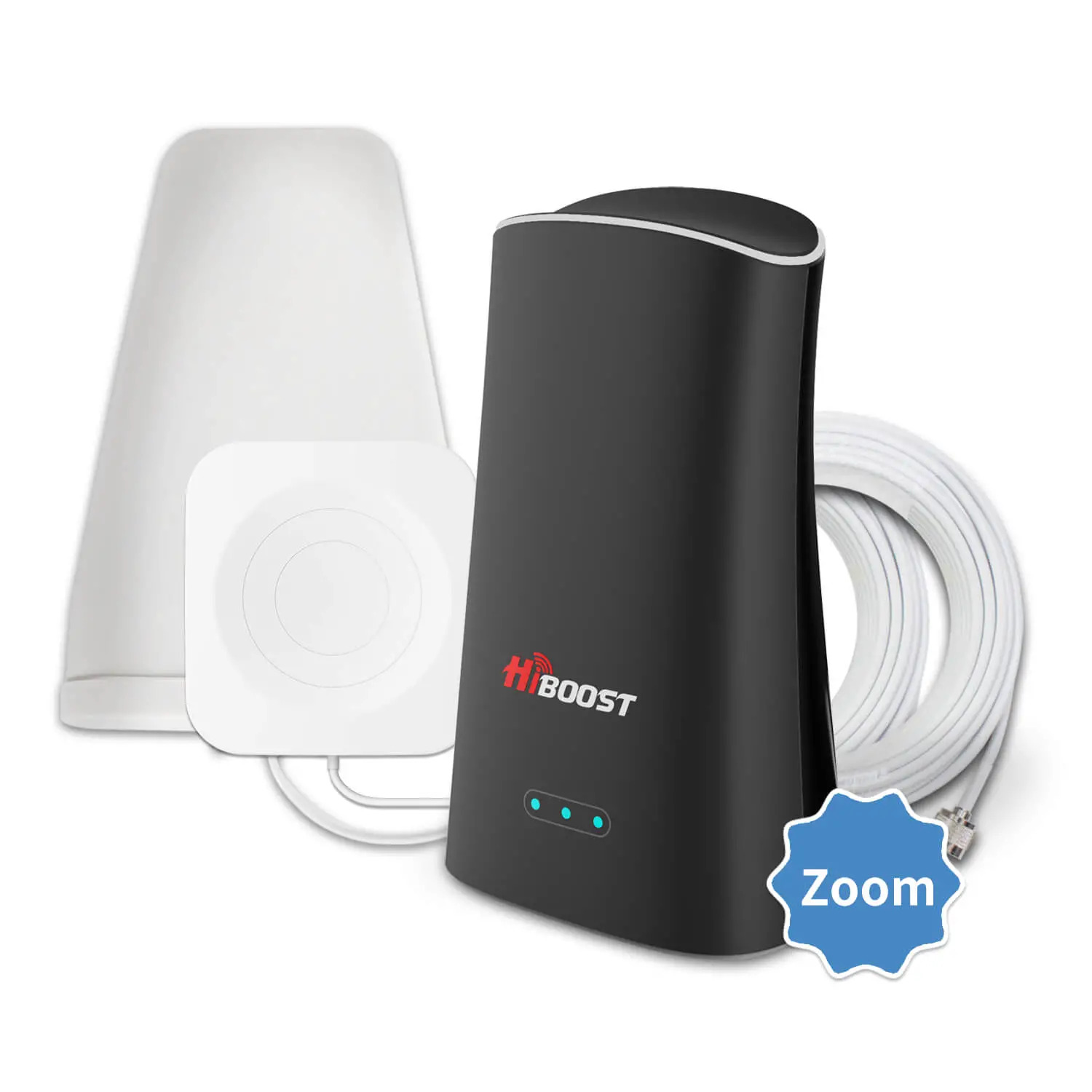 HiBoost 3-Band Cell Phone Signal Booster Up to 1,000 sq ft for Home & Office,Boosts Band 12/17/13/5, 3G 4G LTE Voice and Data for Verizon,T-Mobile, AT&T,Cellular Repeater Amplifier Kits