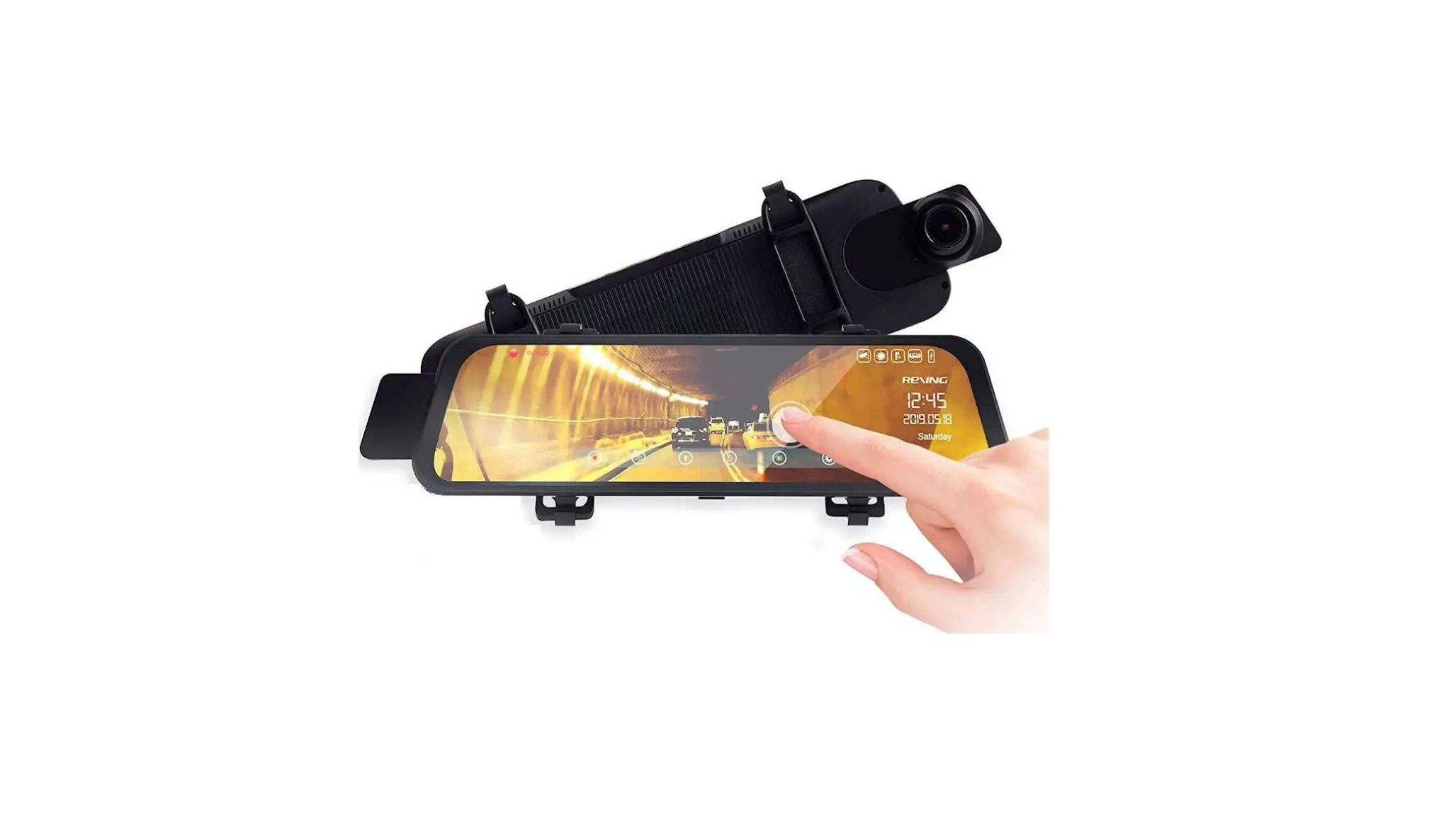 M1 1296P Mirror Front and Rear Dash Cam