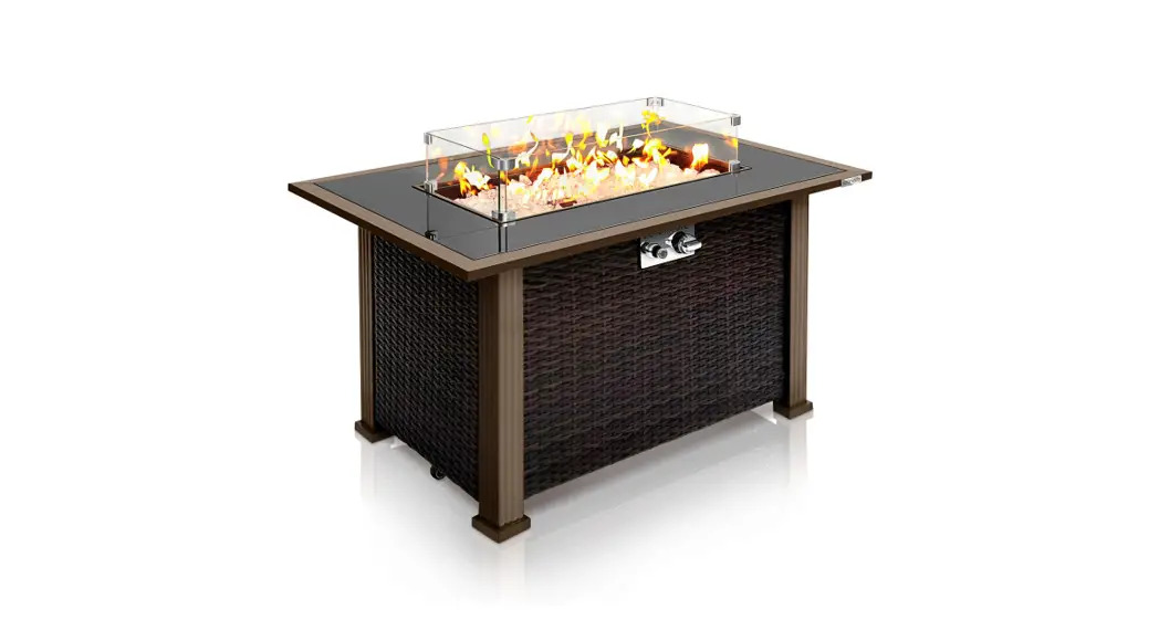 SLFPTL Outdoor Propane Gas Fire Pit Table