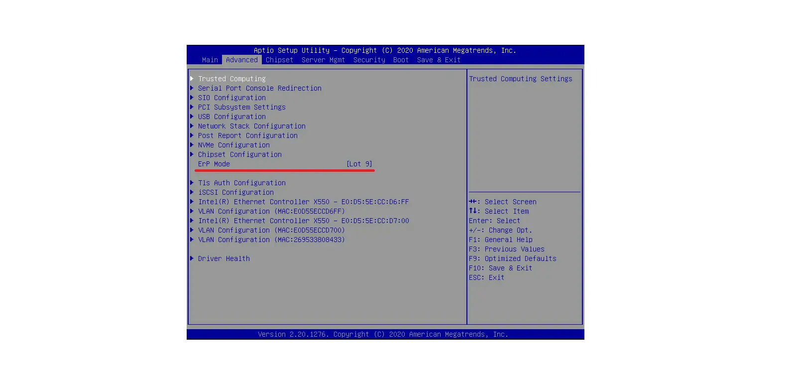 How to Configure ErP Lot 9 in BIOS