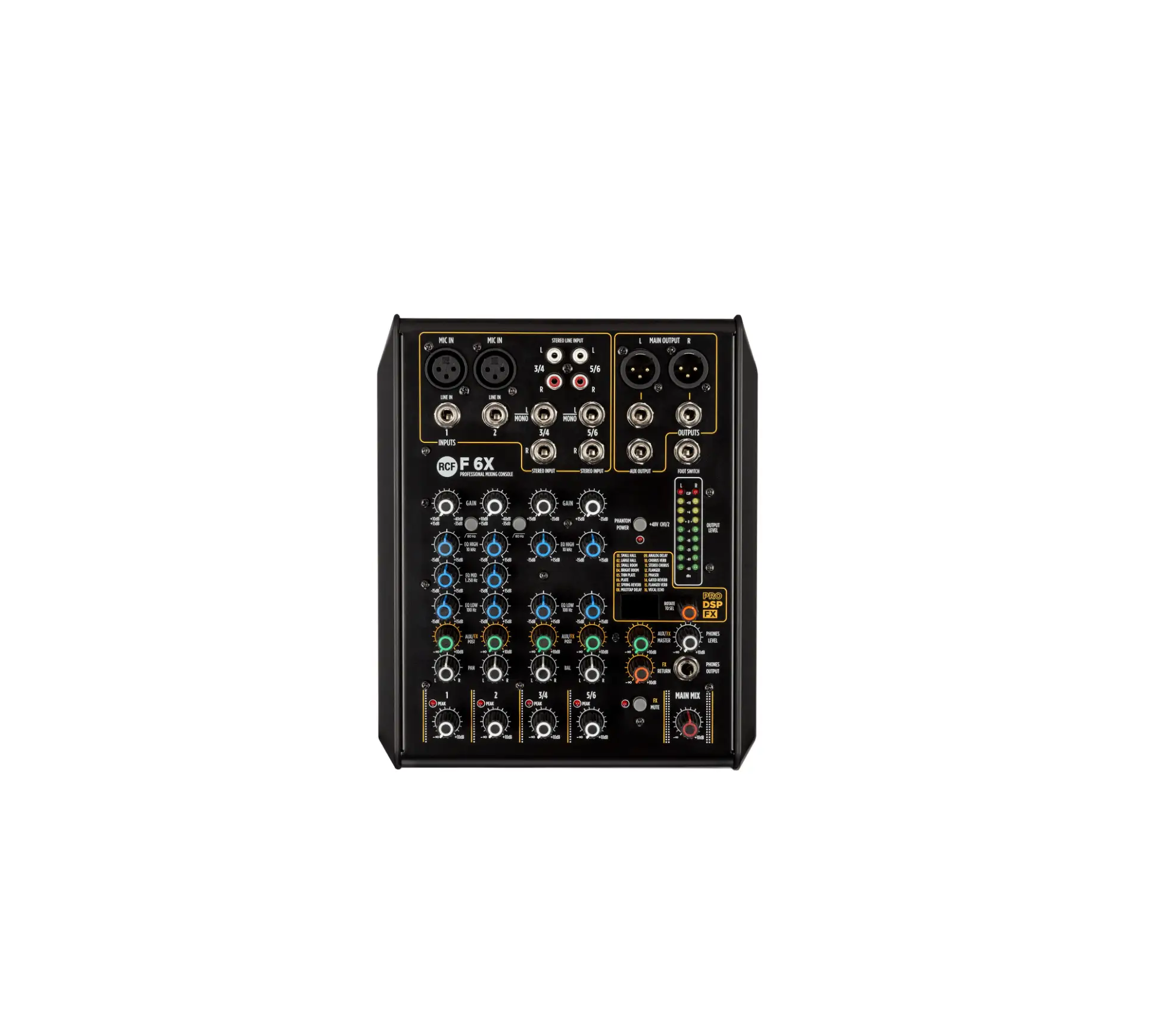 F 6X HIGH PERFORMANCE PROFESSIONAL COMPACT LIVE MIXER