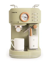 Create Thera Retro Espresso Coffee Machine Manual do usuário