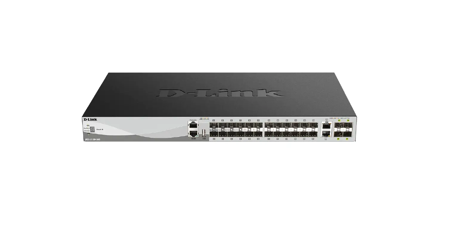 DGS-3130-30S 24 1000Base-X SFP Ports L3 Stackable Managed Switch
