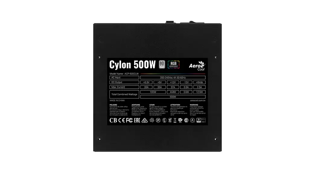 Cylon PSU 500W 80+ ARGB Power Supply