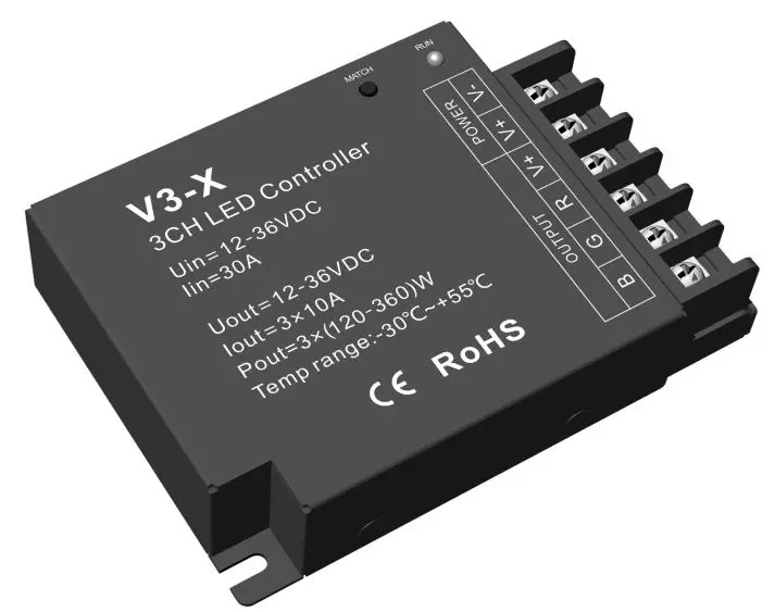 V3-X Dimming 3 Channel LED RF Controller