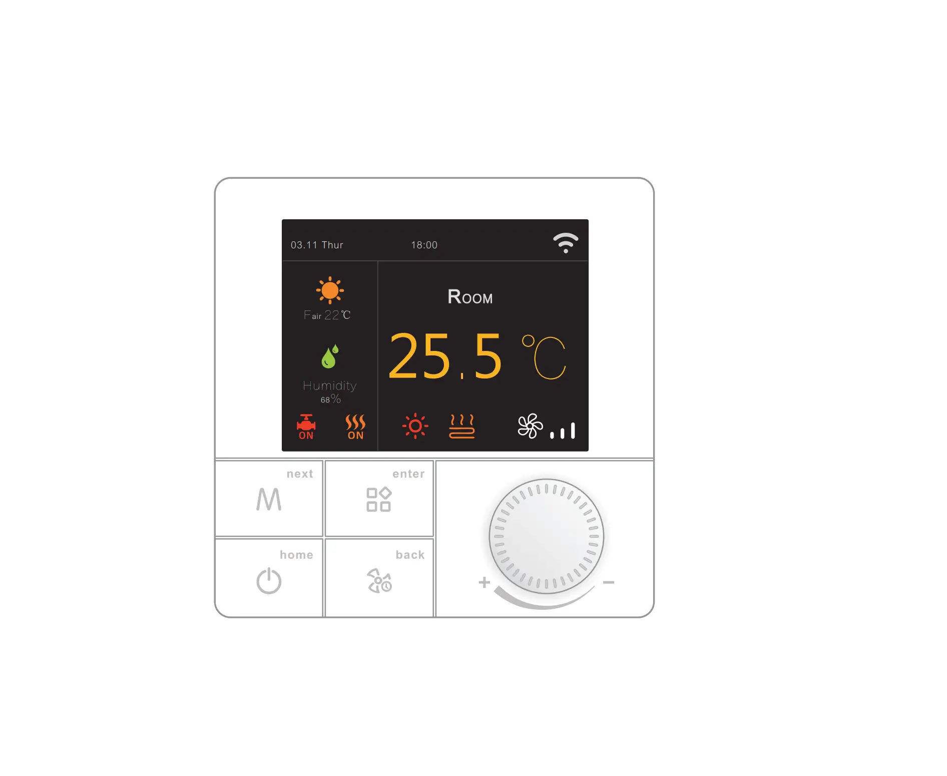 ‎JMY-R8C-703 RGB Colorful LCD Screen Smart Thermostat