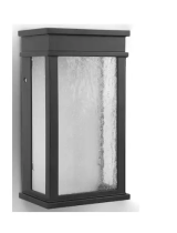 Lutec5104101 1-Light Black Integrated LED Outdoor Wall Lantern
