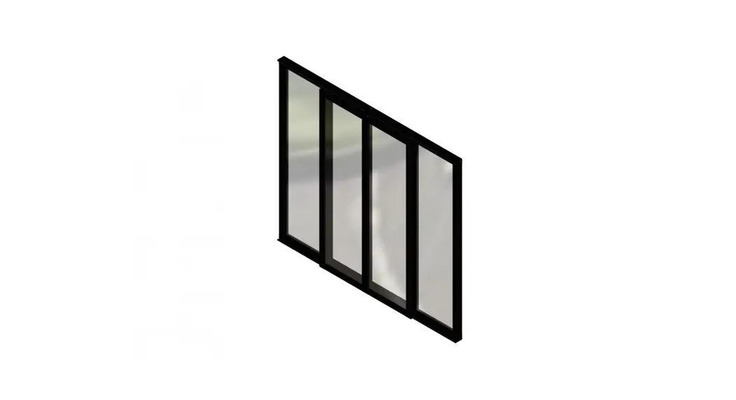 2 Panels Glass Window