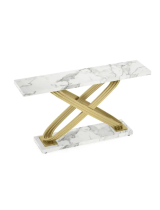 TribesignsRectangular Marble Long Console Table Modern Behind Sofa Couch Narrow Entryway Home Office