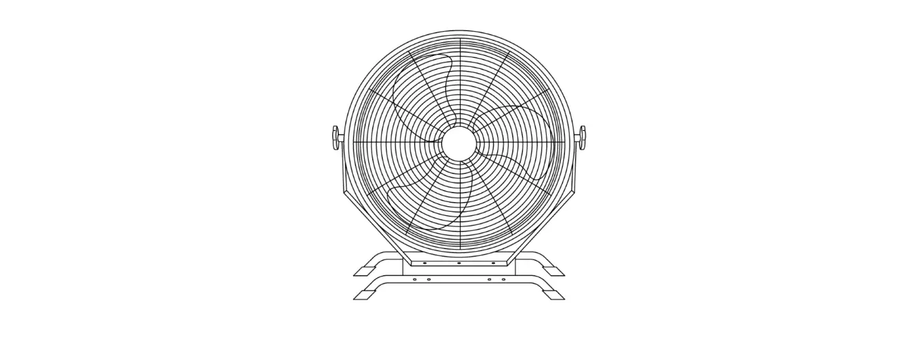 NIF20CBK00 20″ 2-in-1 High Velocity Wall Mounted or Floor Fan