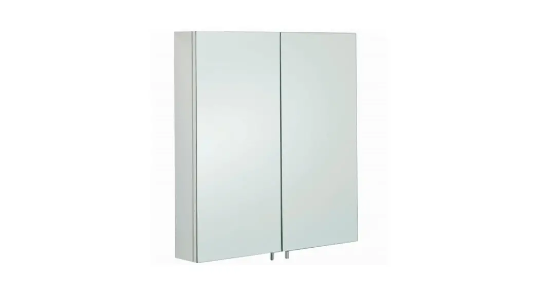 White Mirrored Wall Bathroom Cabinet 400