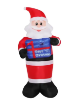 Pool WarehouseChristmas Time 7ft Inflatable Santa Countdown