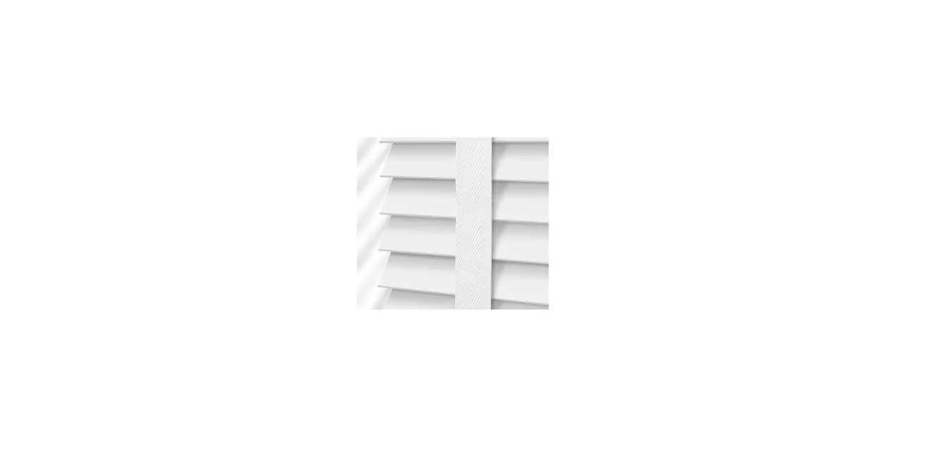 Pristine White & Tundra Faux Wood Blind – 50mm Slat