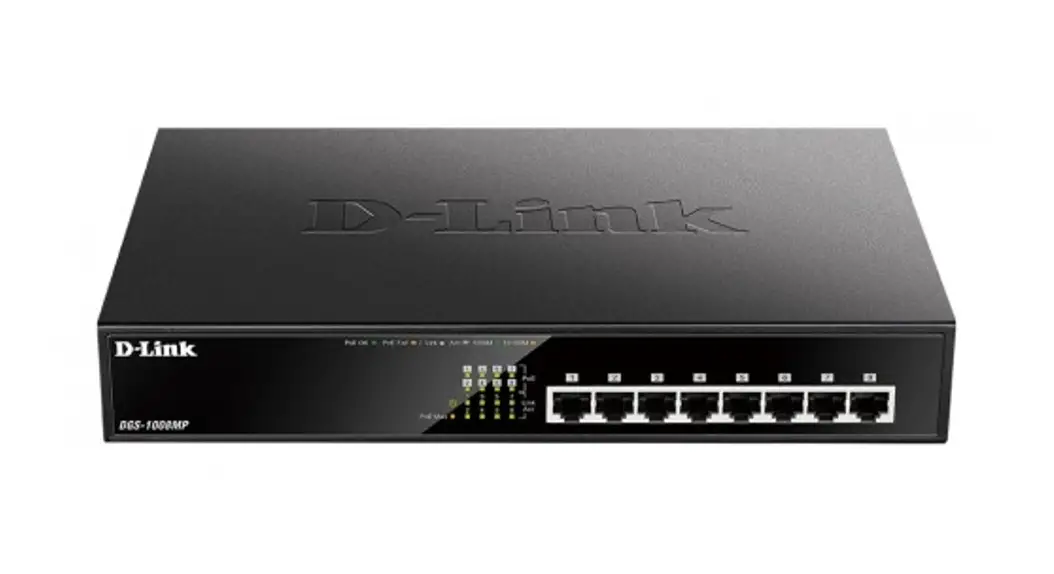 D-Link DCGP81000M 8-Port Gigabit Ethernet Unmanaged PoE Switch
